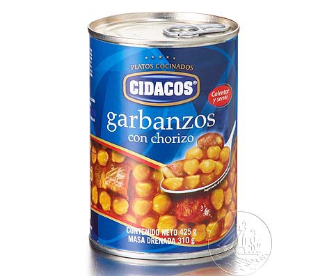CIDACOS GARBANZOS C/CHORIZO 15/425g