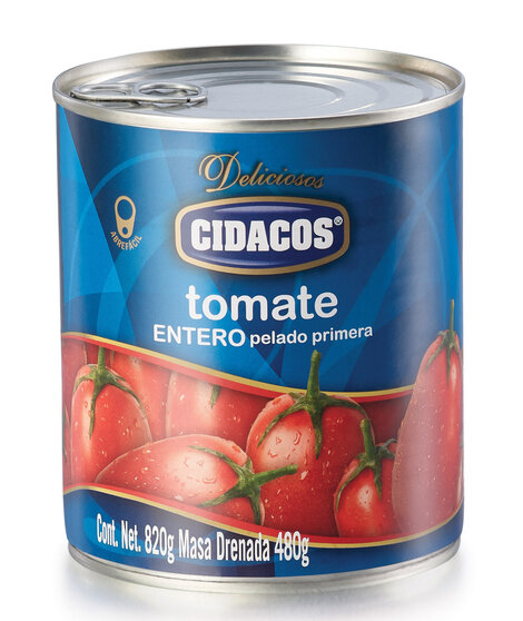CIDACOS TOMATE ENTERO PELAD 12/820g